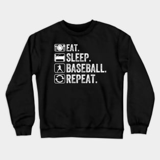 Eat Sleep Baseball Repeat Crewneck Sweatshirt